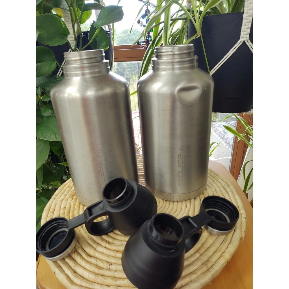 64 oz Stainless Steel Beer Drink Growler with Swing Top Lid Double wall Set of 2